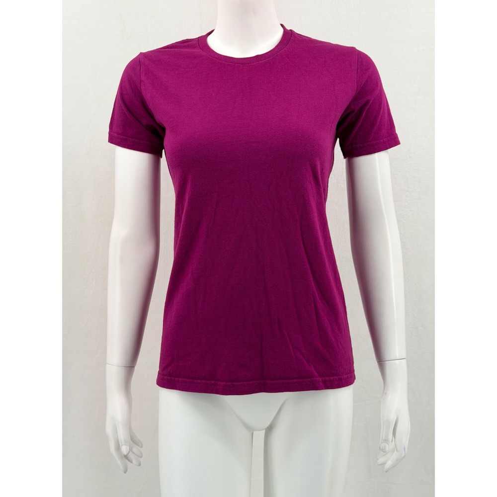 Port and Company Top Womens XS Fuchsia Short Sleeve Casual Everyday Ring Spun